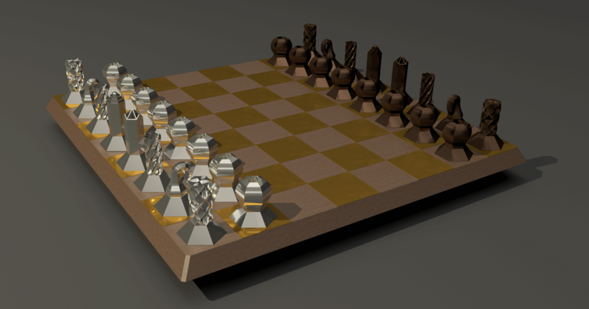 Modern Chess Set by FreshAndClean | Download free STL model ...