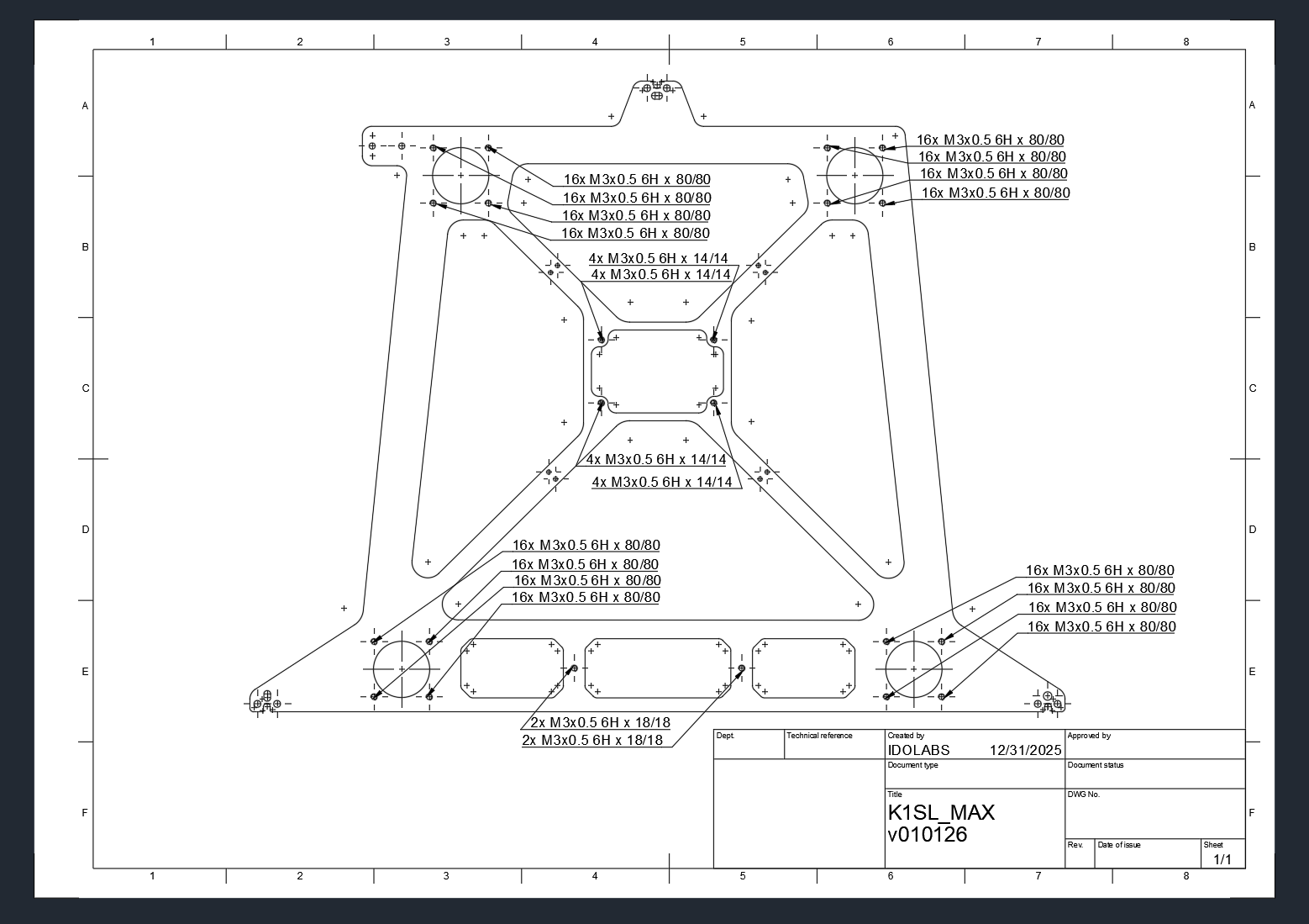 [IL.00 | K1SL] Creality K1 / Max Superlight Bed Frame