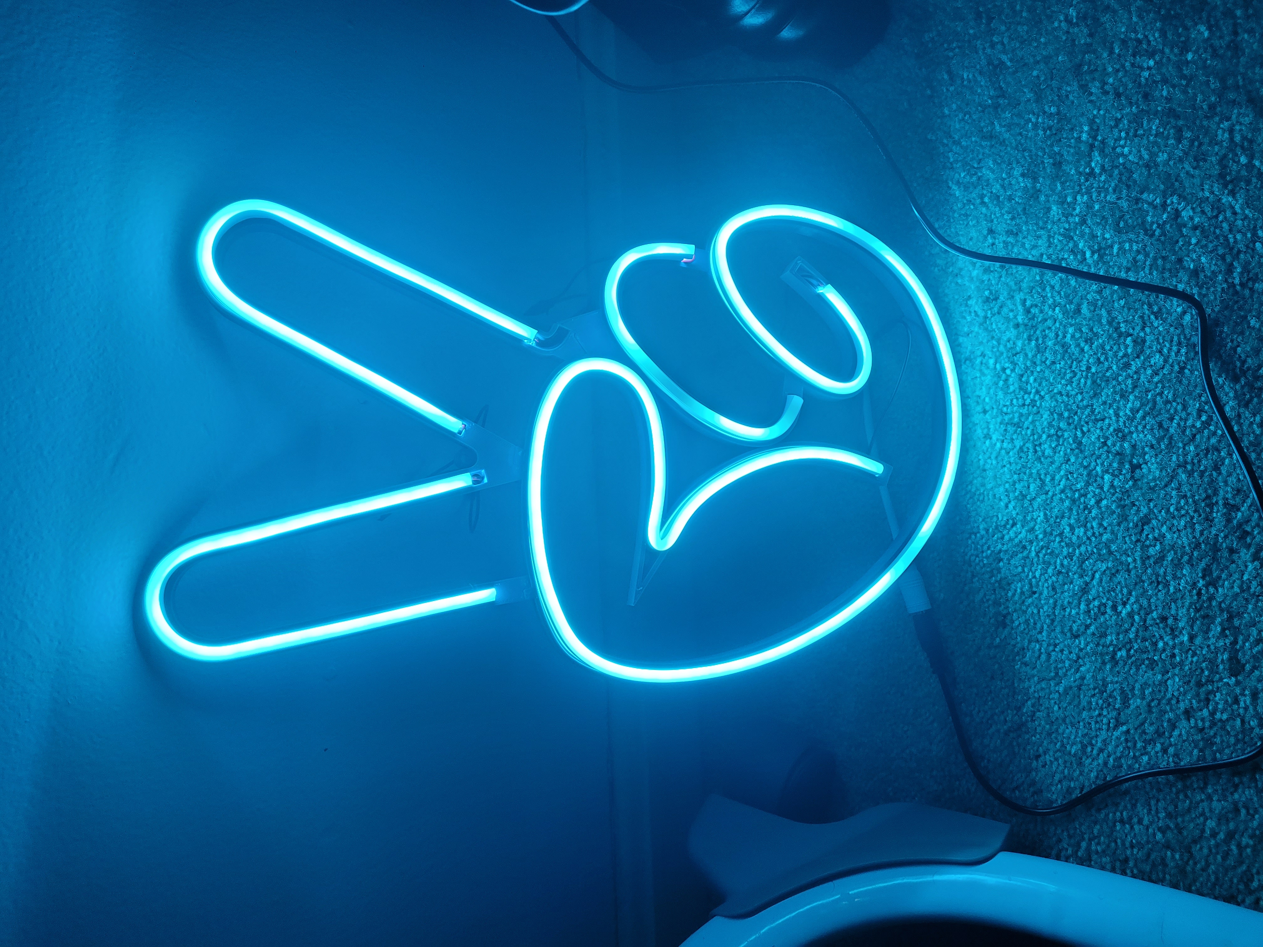 Neon Peace Sign V2
