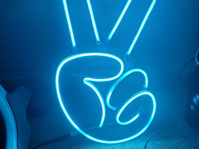 Neon Peace Sign V2