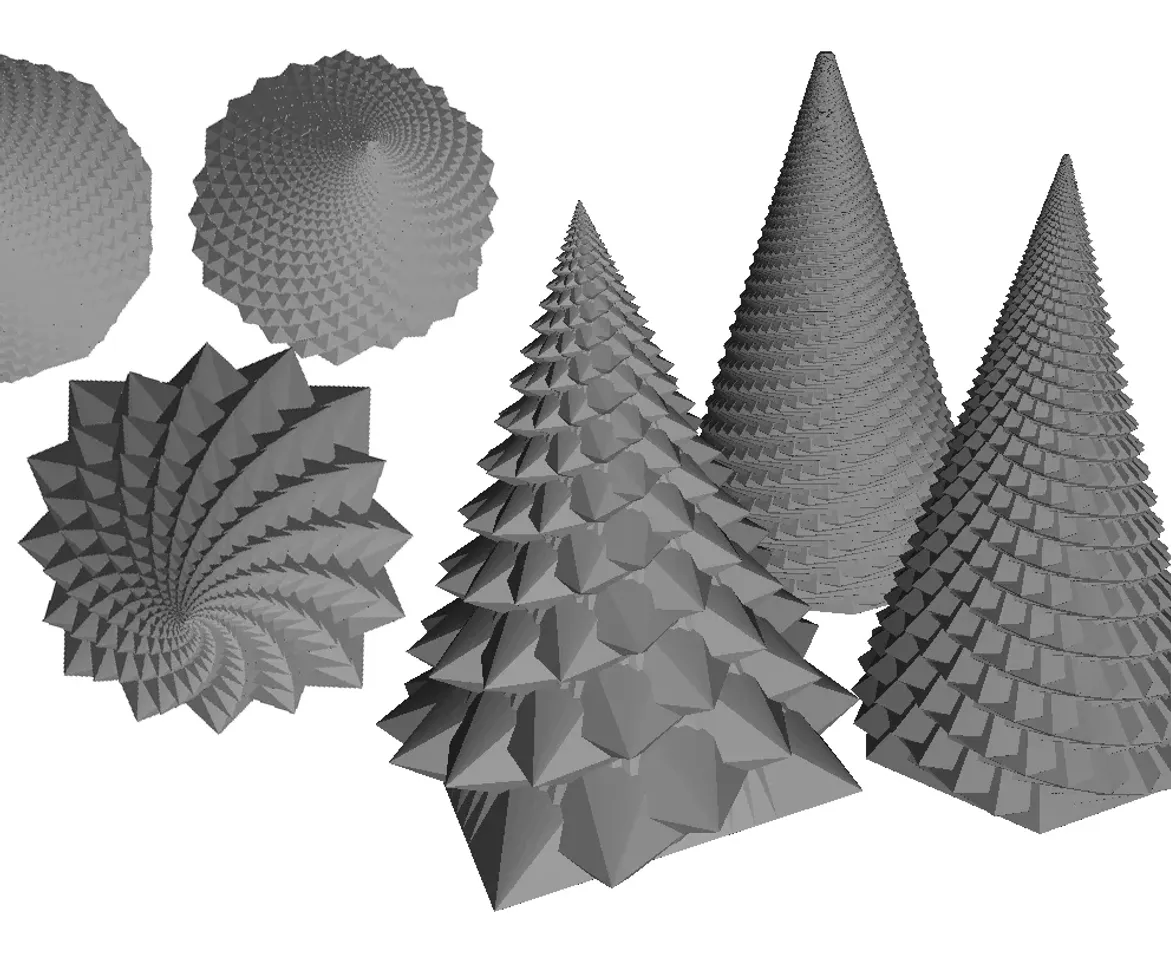 Fibonacci Spiral Trees 🟊 No Supports by Triple G Workshop | Download ...