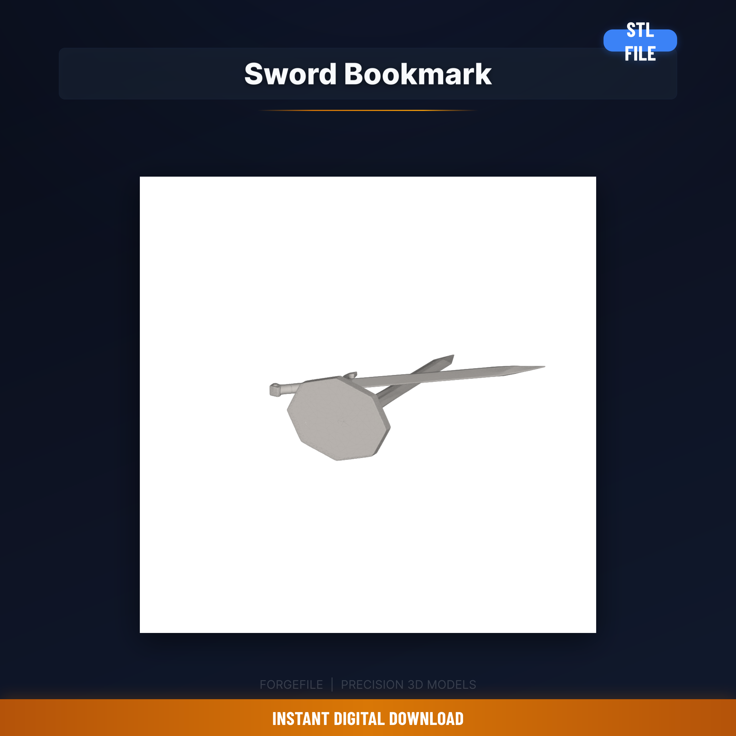 Fantasy Bookmark, Handle Sticks Out Of Book, Medieval Style, Metal - 3D Printable STL File