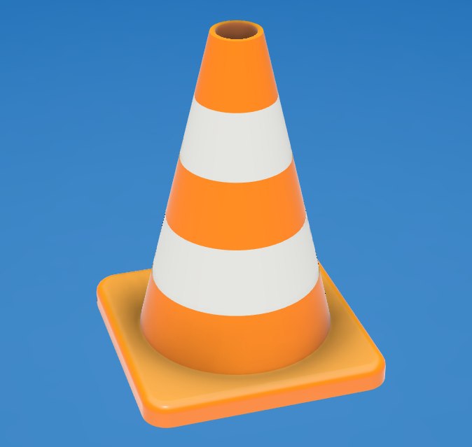 Cone de trânsito (Multi partes) | Traffic cone (Mult parts) NO AMS