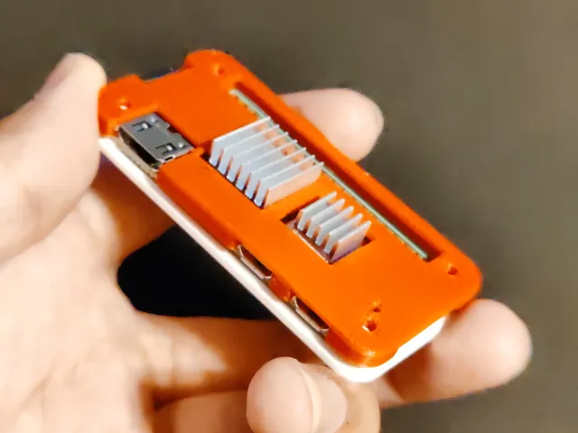 Raspberry Pi Zero 2 W screwless slim case - Two heatsinks