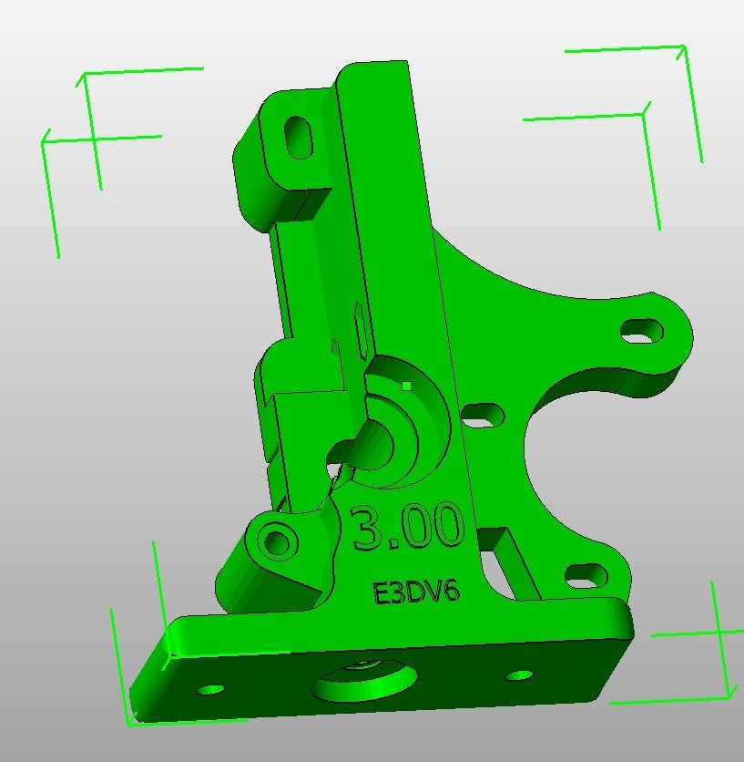 E3D6 Variant 3.00mm filliament wade's reloaded extended height extruder