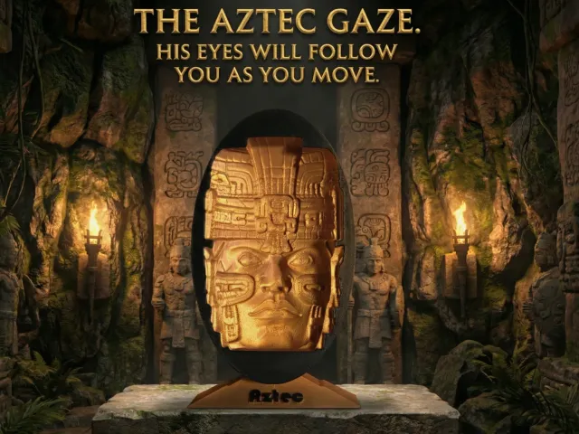 3d optical illusion-Aztec warrior face
