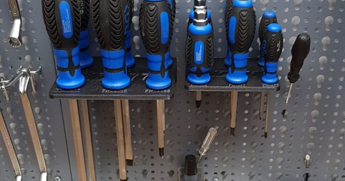 BGS 7895 Screwdrivers Pegboard mount by Raphhorn Download free STL