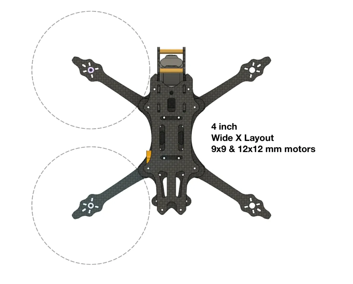 The WU Lite : Micro Freestyle FPV frame (3.5, 4, 5 & 6 inch) by ledrone ...