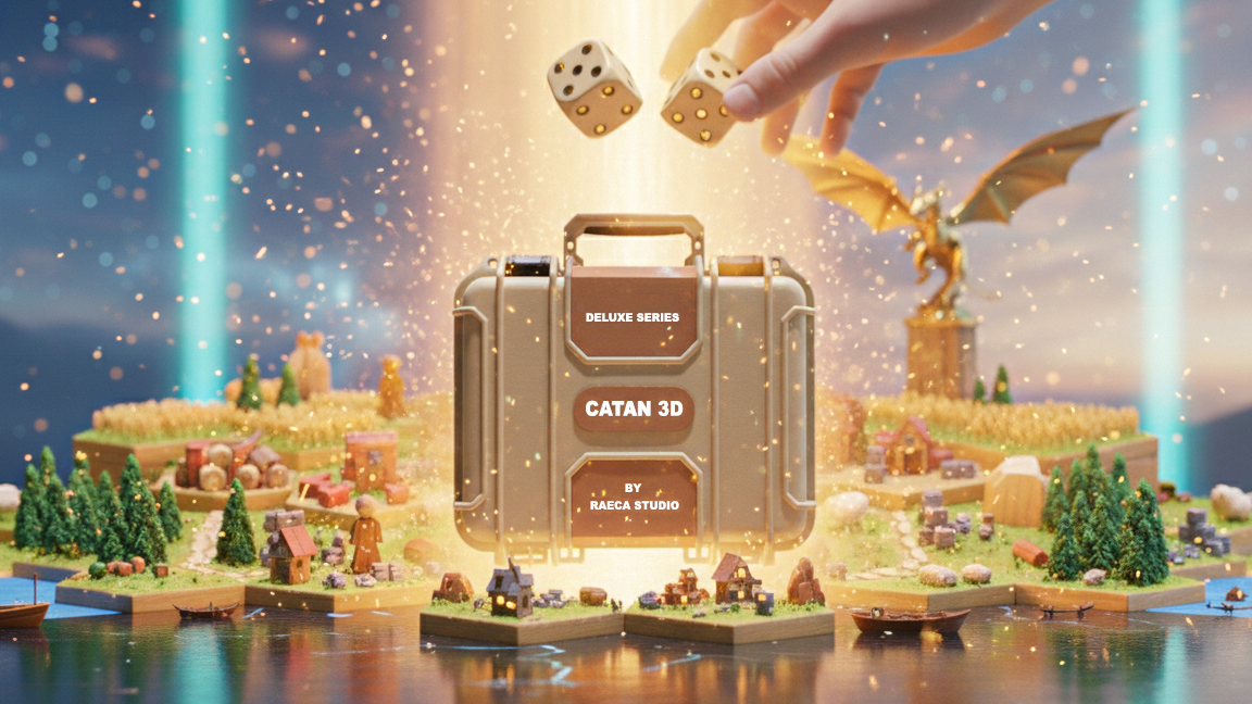 CATAN 3D Deluxe Upgrade Set – Handcrafted Collector’s Edition - RAECA Studio