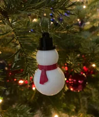 Simple Snowman Ornament (no glue required!)