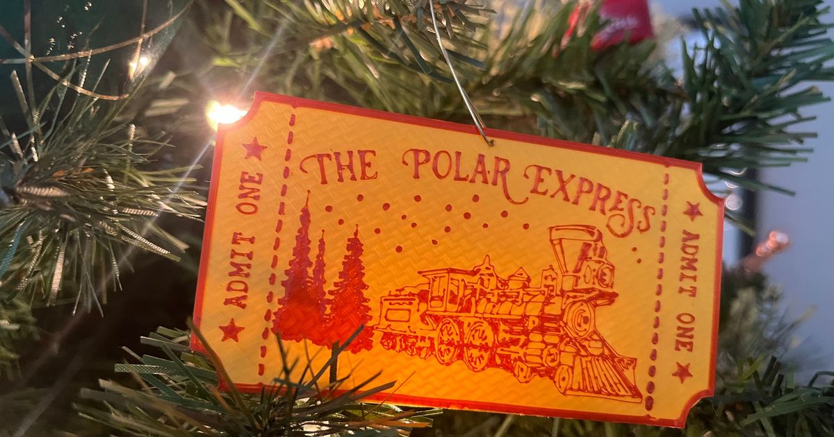 Polar express ticket by Vince Download free STL model