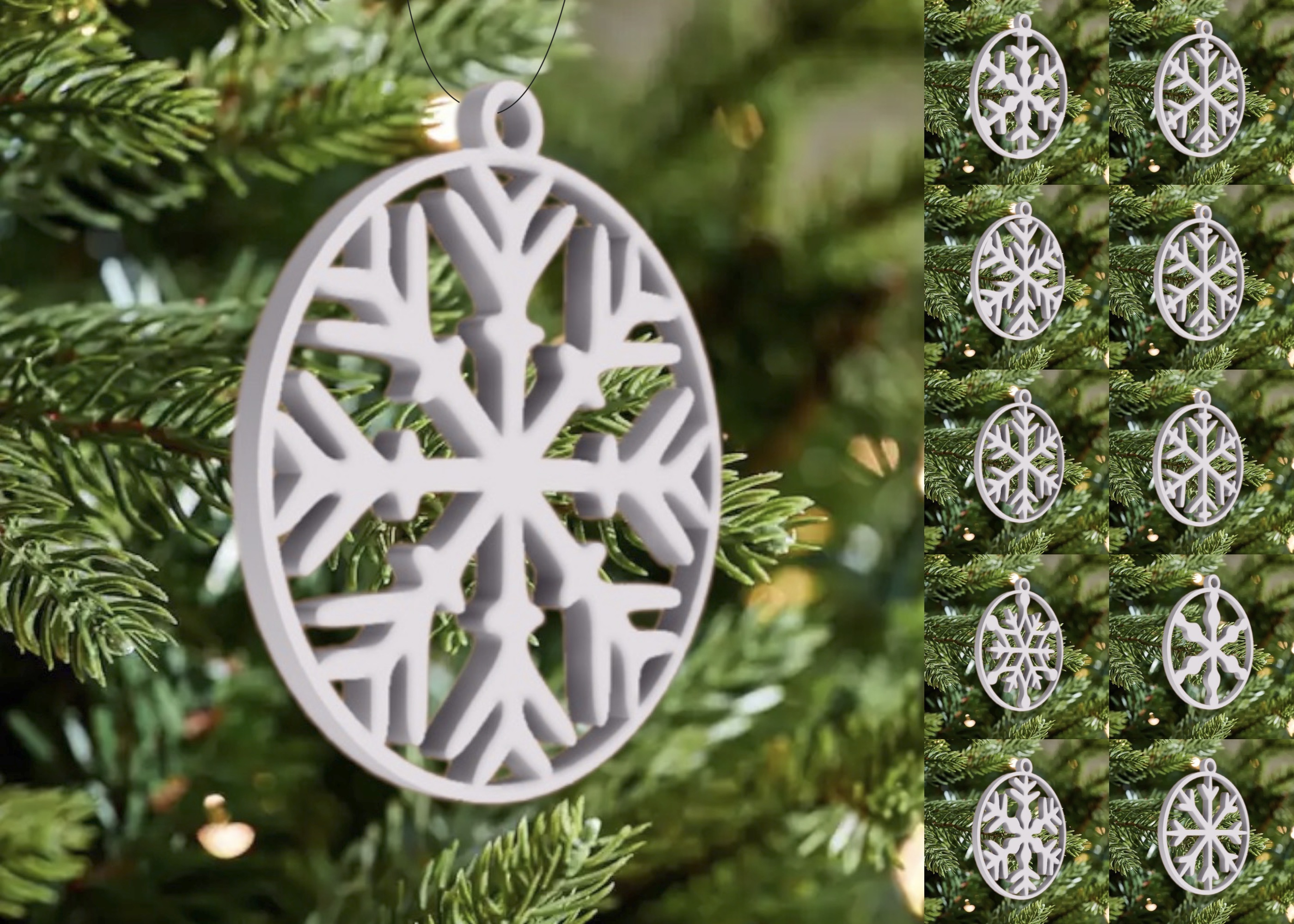 Christmas ornament/ball/decoration - snowflake S3.01