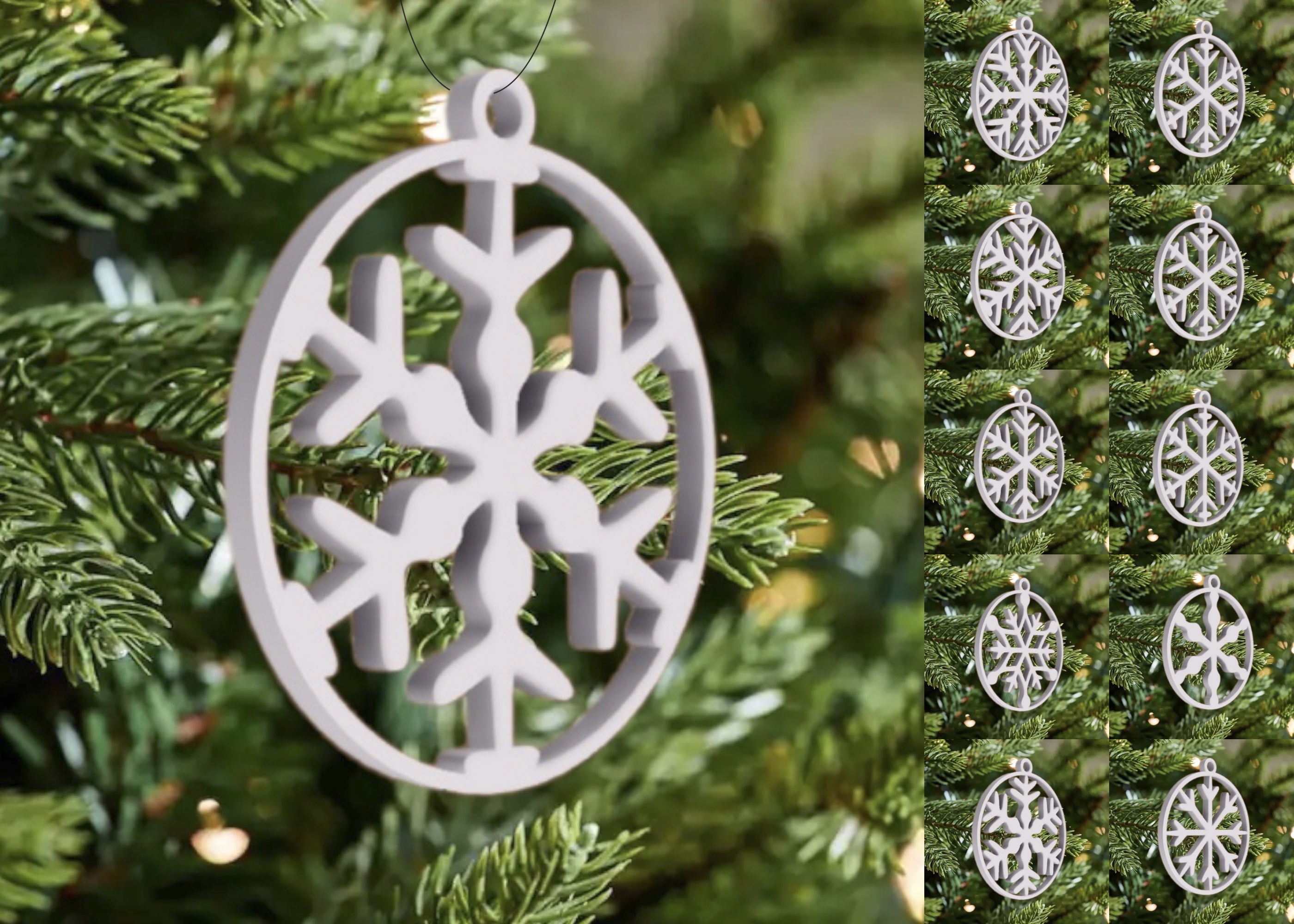 Christmas ornament/ball/decoration - snowflake S3.02