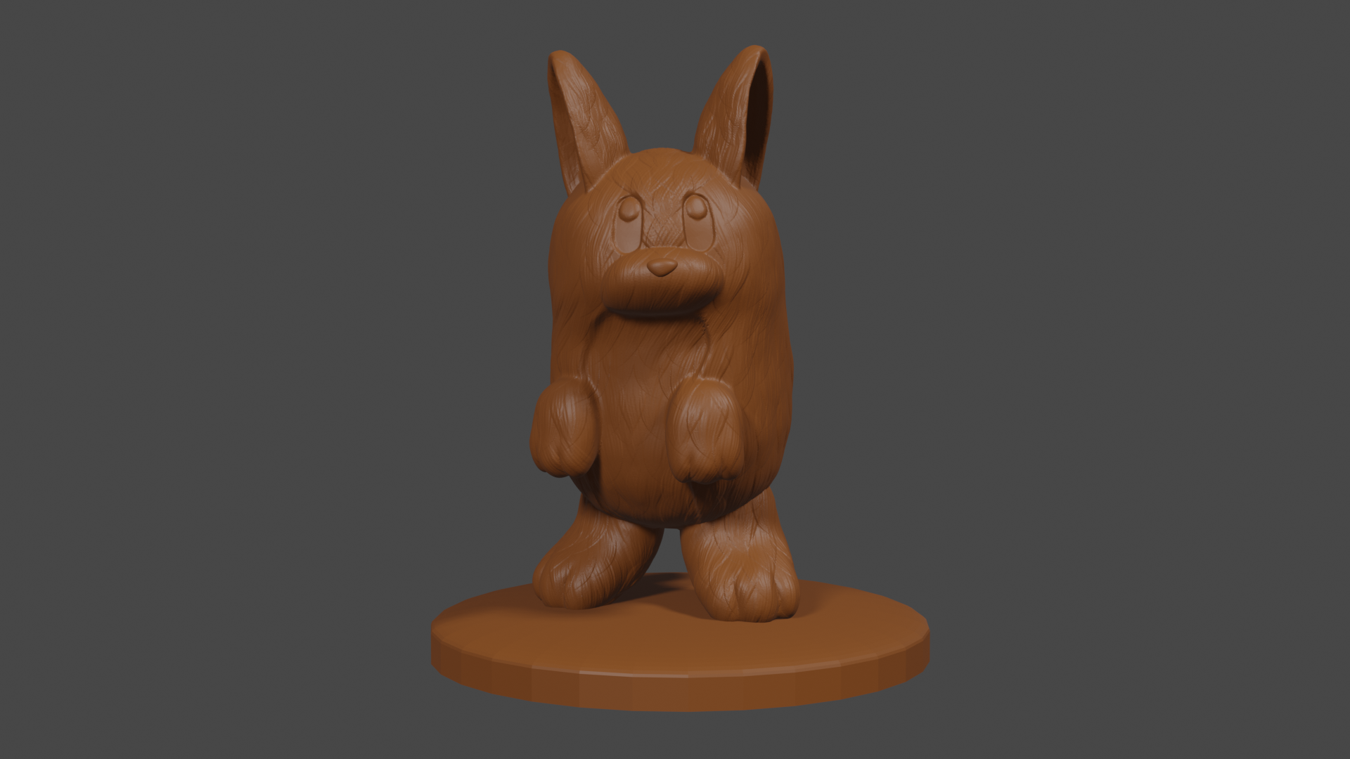 Kirby inspired, Standing Awoofy, Tabletop DnD miniature