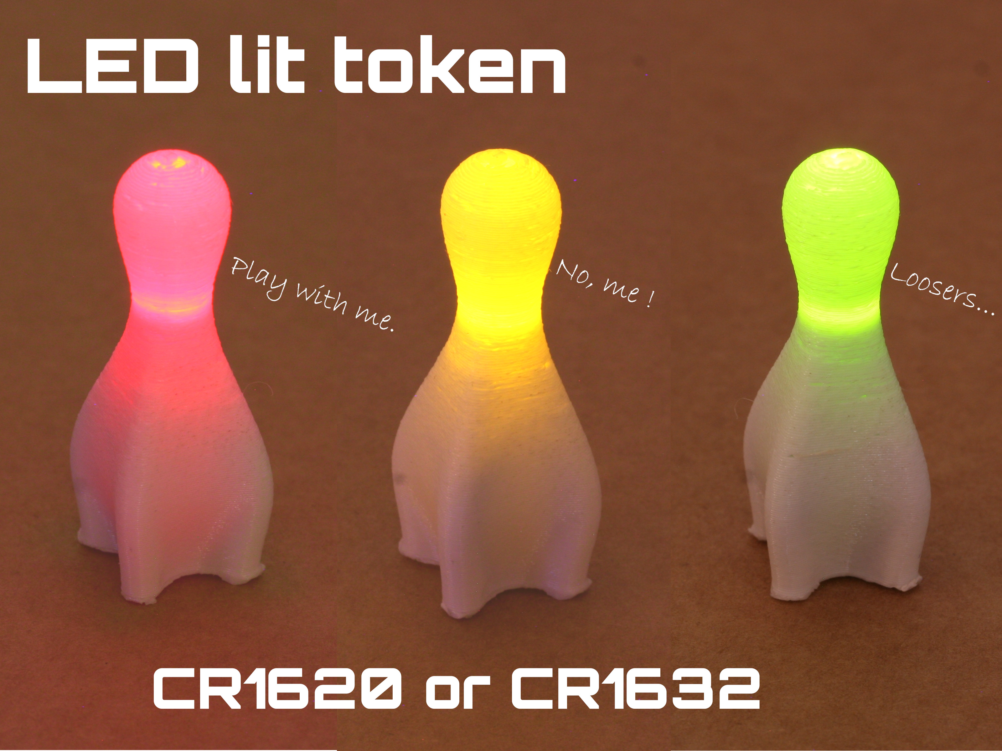 Game piece - LED lit | Pion | Spielfigur by AMT | Download free STL ...