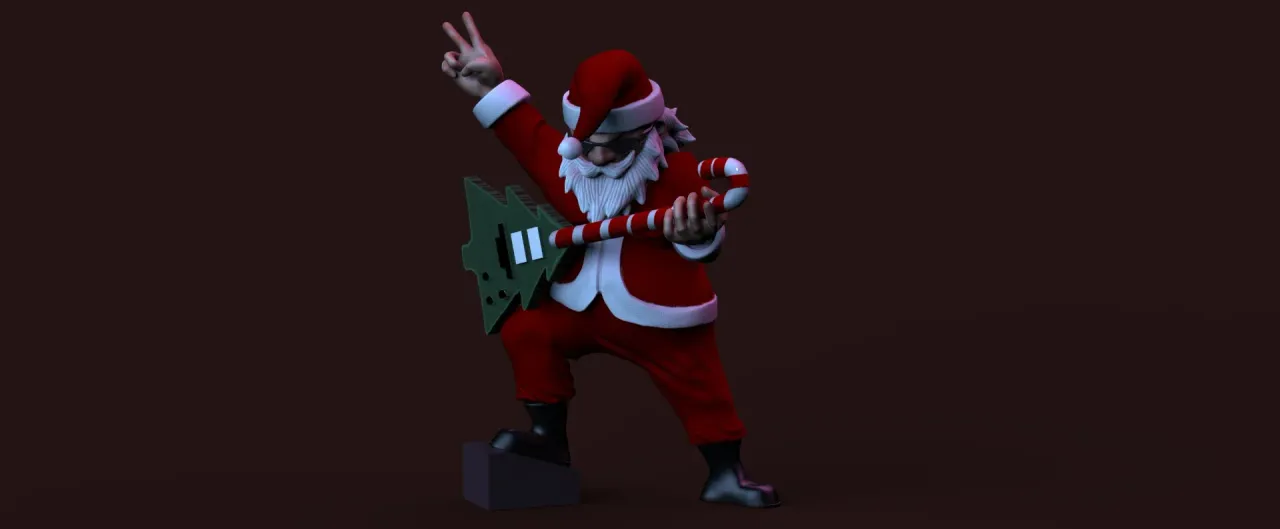 santa rockstar by Logan Adam | Download free STL model | Printables.com