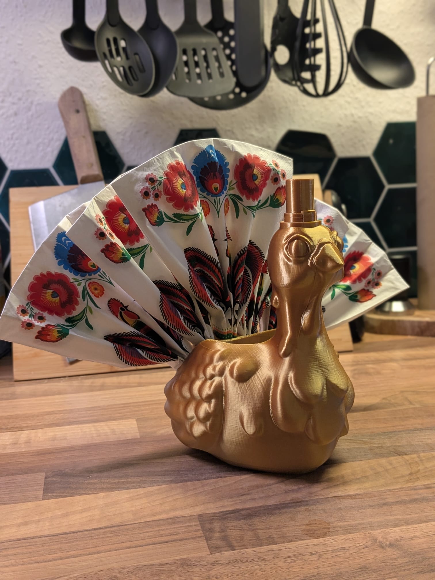 Thanksgiving Turkey Cutlery & Napkin Holder