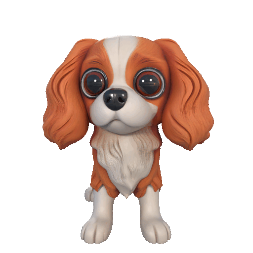 Cavalier King Charles Spaniel Figurine – 3D Printable Dog Model