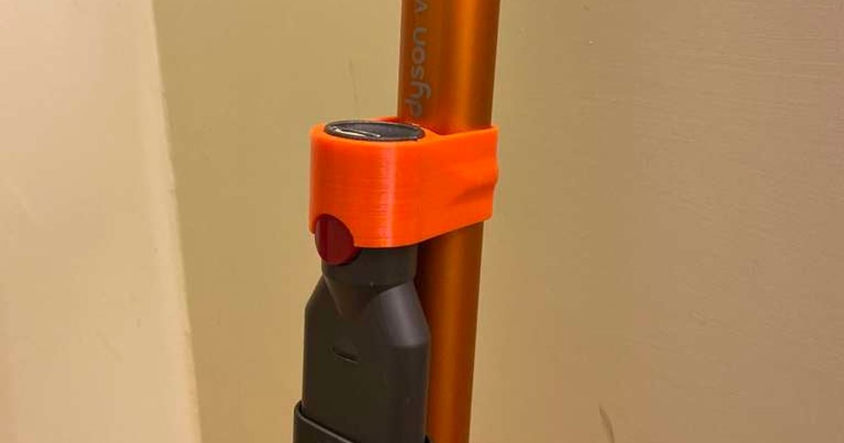 Accessory holder for Dyson extension wand with zip tie. Compatible with