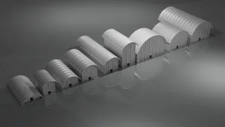 Model of a warehouse (different sizes)