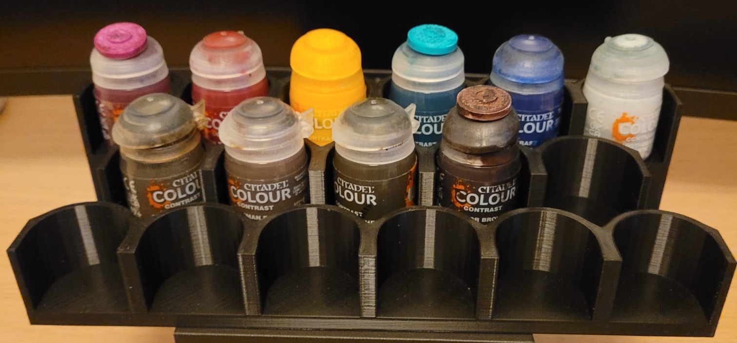 Paint rack for Warhammer colours