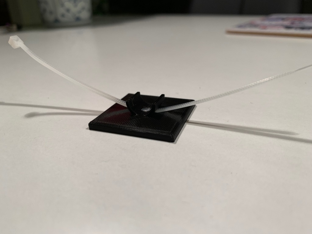Cable holder with zipties pocket