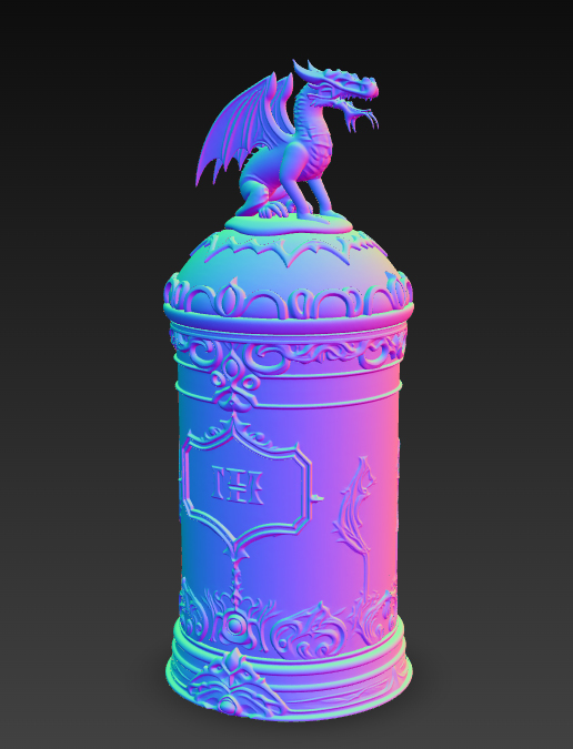 Miniatura 7 do modelo 3D Tea container with dragon