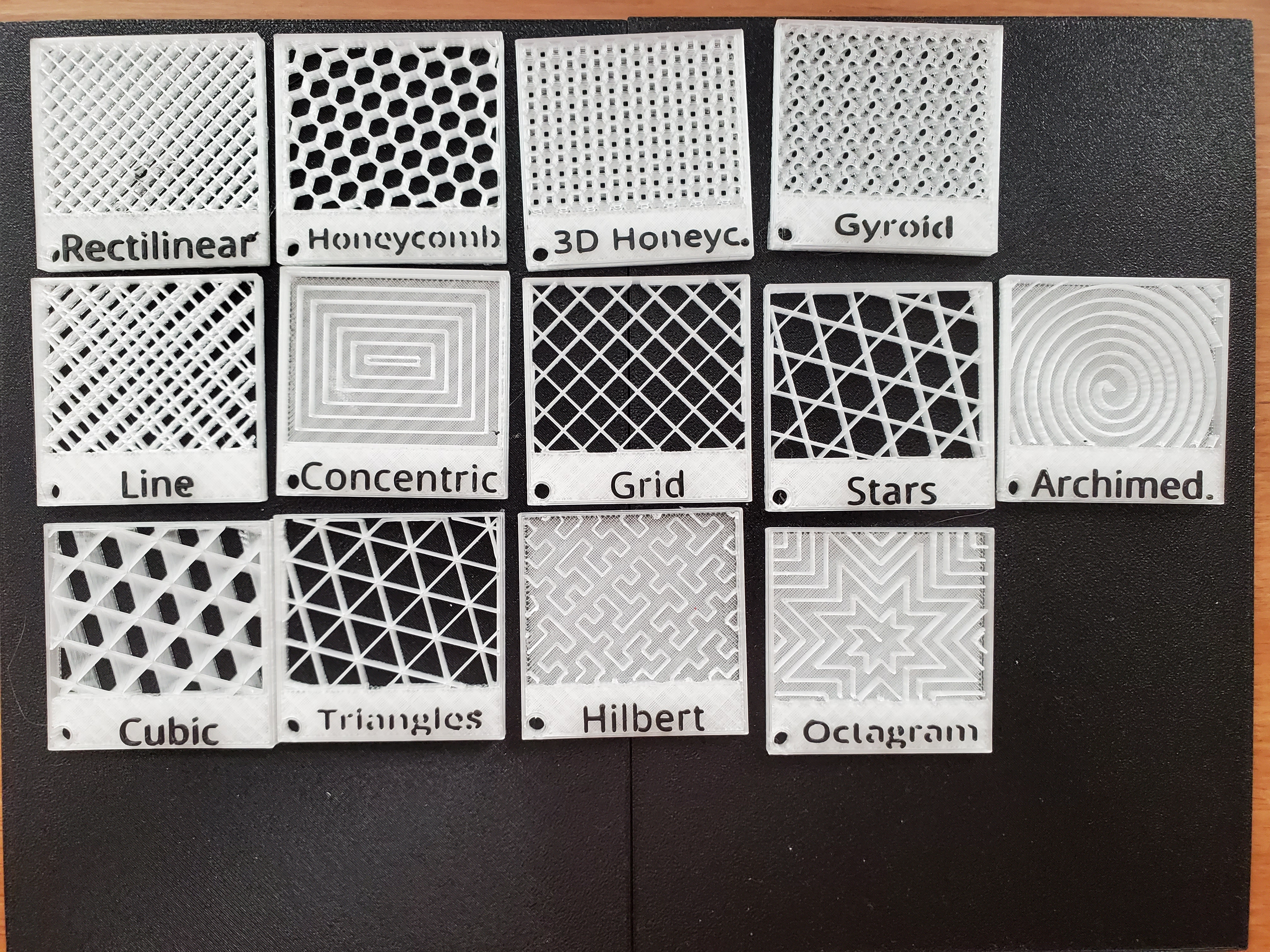 Infill samples for PrusaSlicer / Slic3r