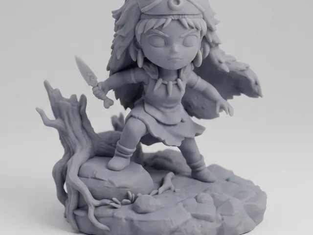 Princess Mononoke - Chibi San Fan Art Figure