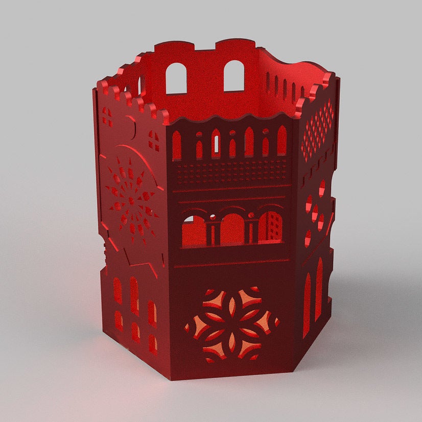 Architectural pen holder 10 cm tall