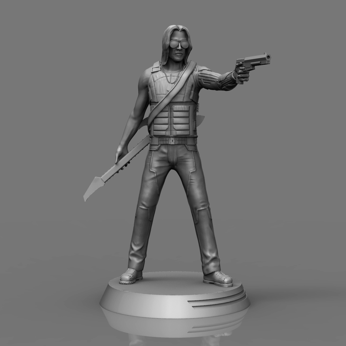 Johnny Silverhand Figure - Cyberpunk