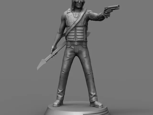 Johnny Silverhand Figure - Cyberpunk