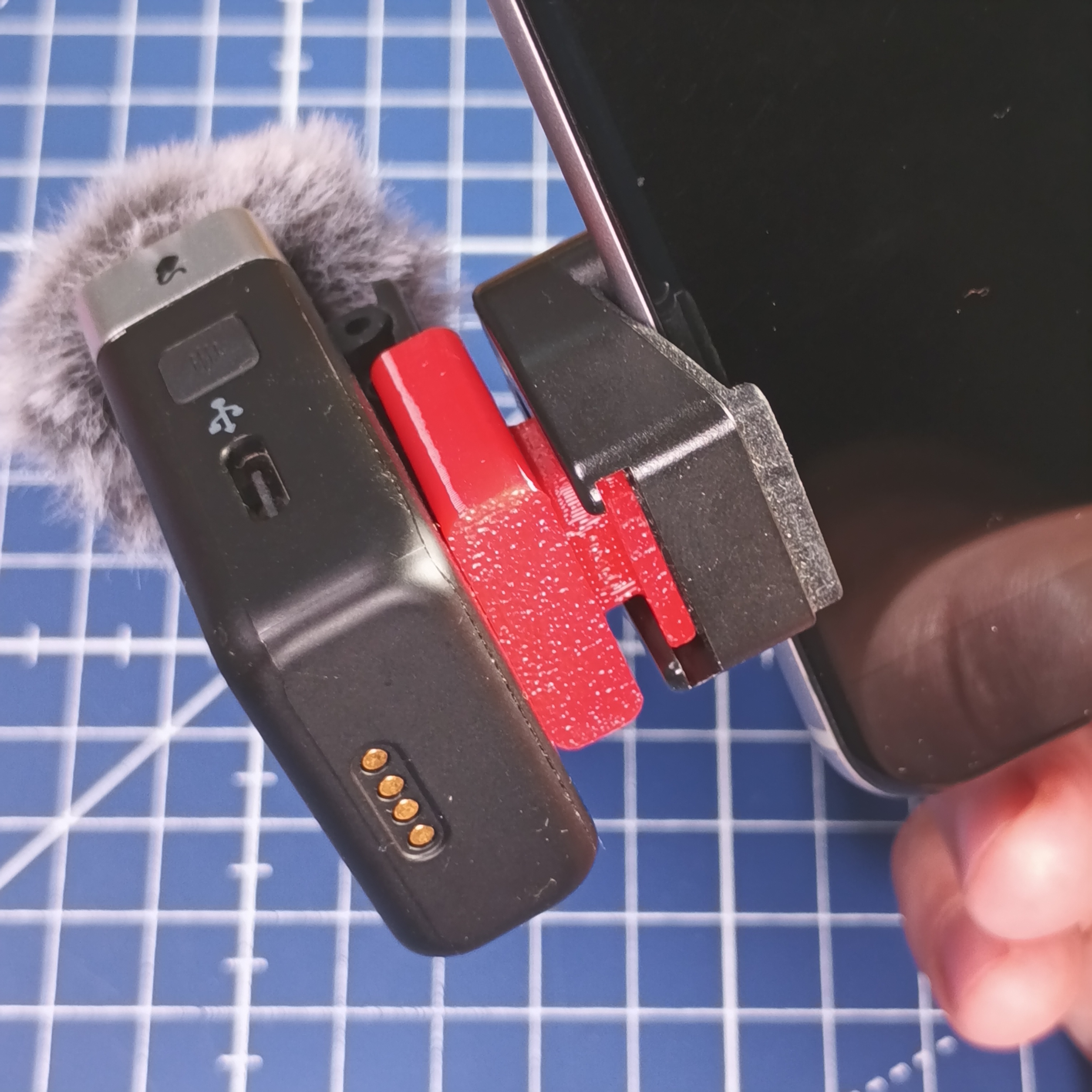 Cold Shoe Orientation Adapter with Tension Spring [STEP] 3D model