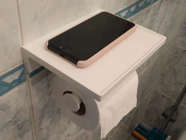 Toilet Paper Holder With Shelf