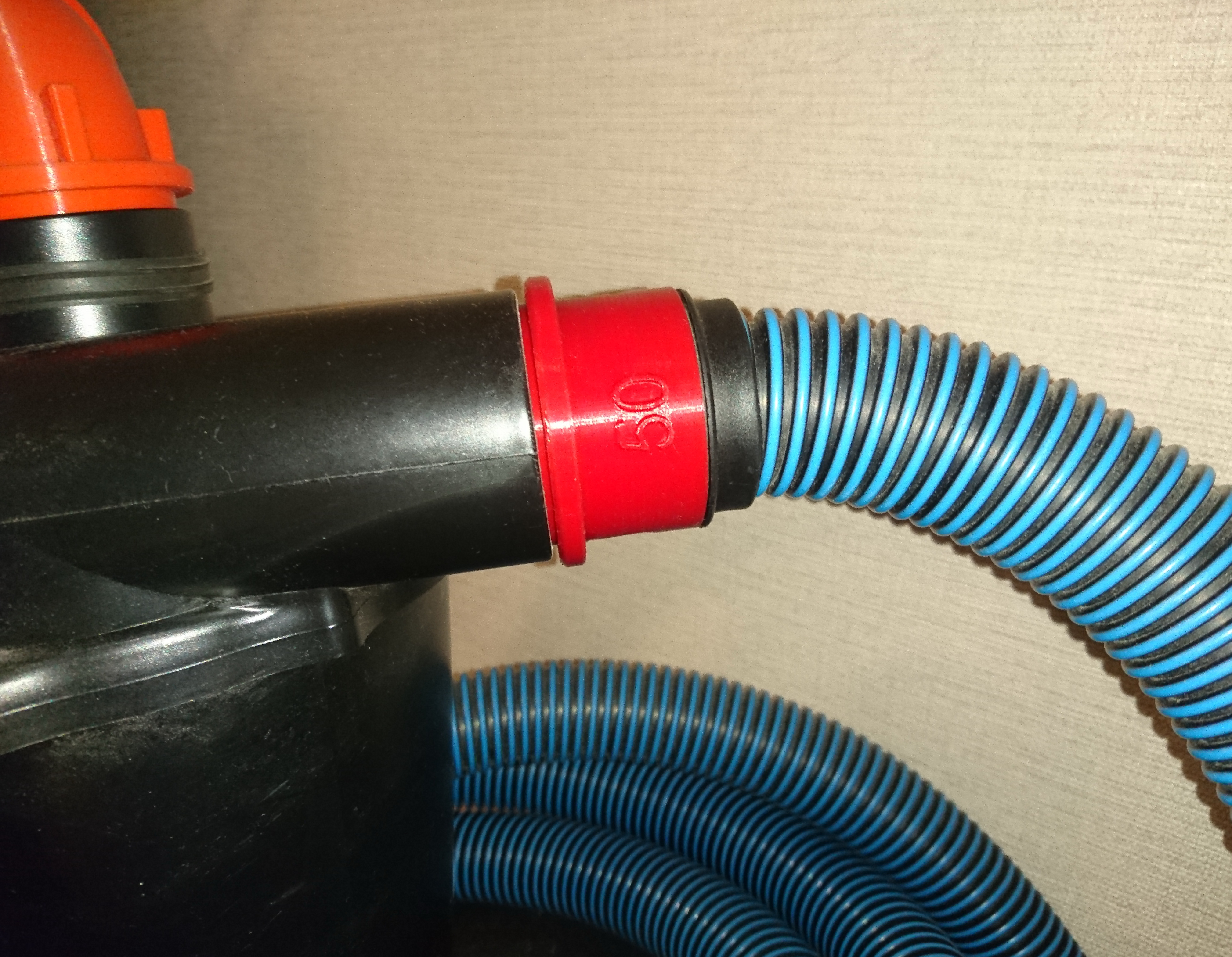 Cyclone Dust Port Adapter 50 mm with "click and clean" BOSCH hose connector