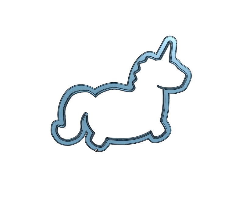 Unicorn cookie cutter by Janek Download free STL model