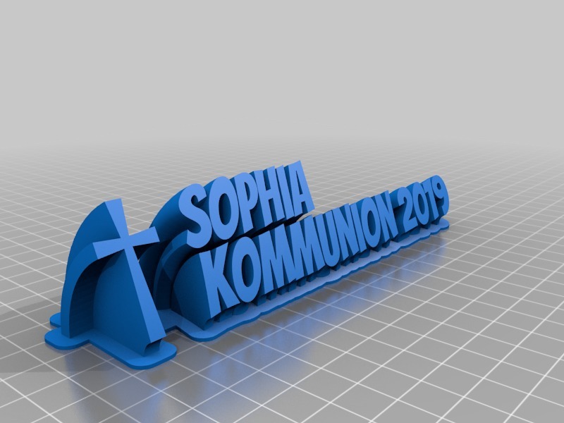 My Customized Sweeping 2-line name plate (text)