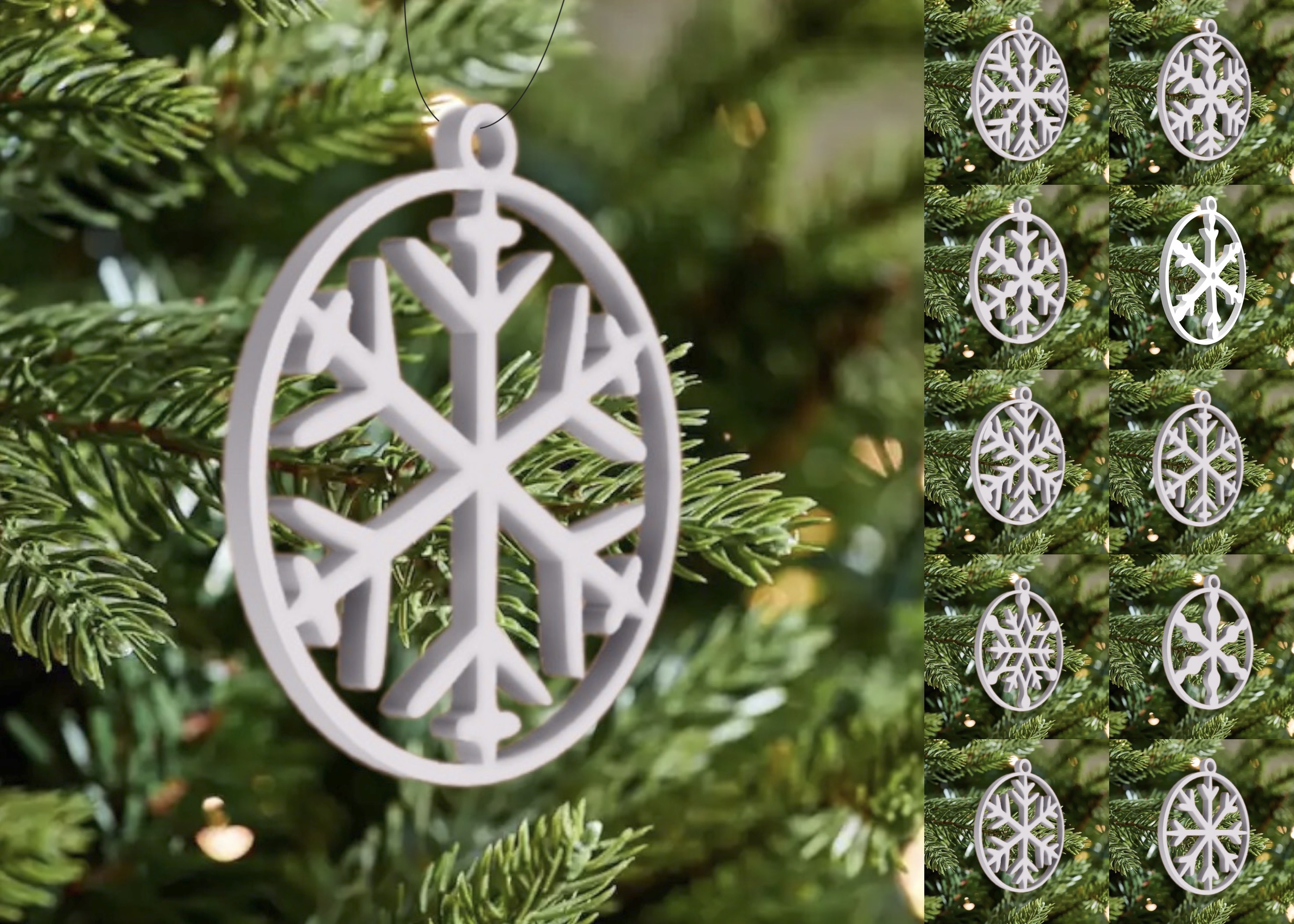 Christmas ornament/ball/decoration - snowflake S3.07