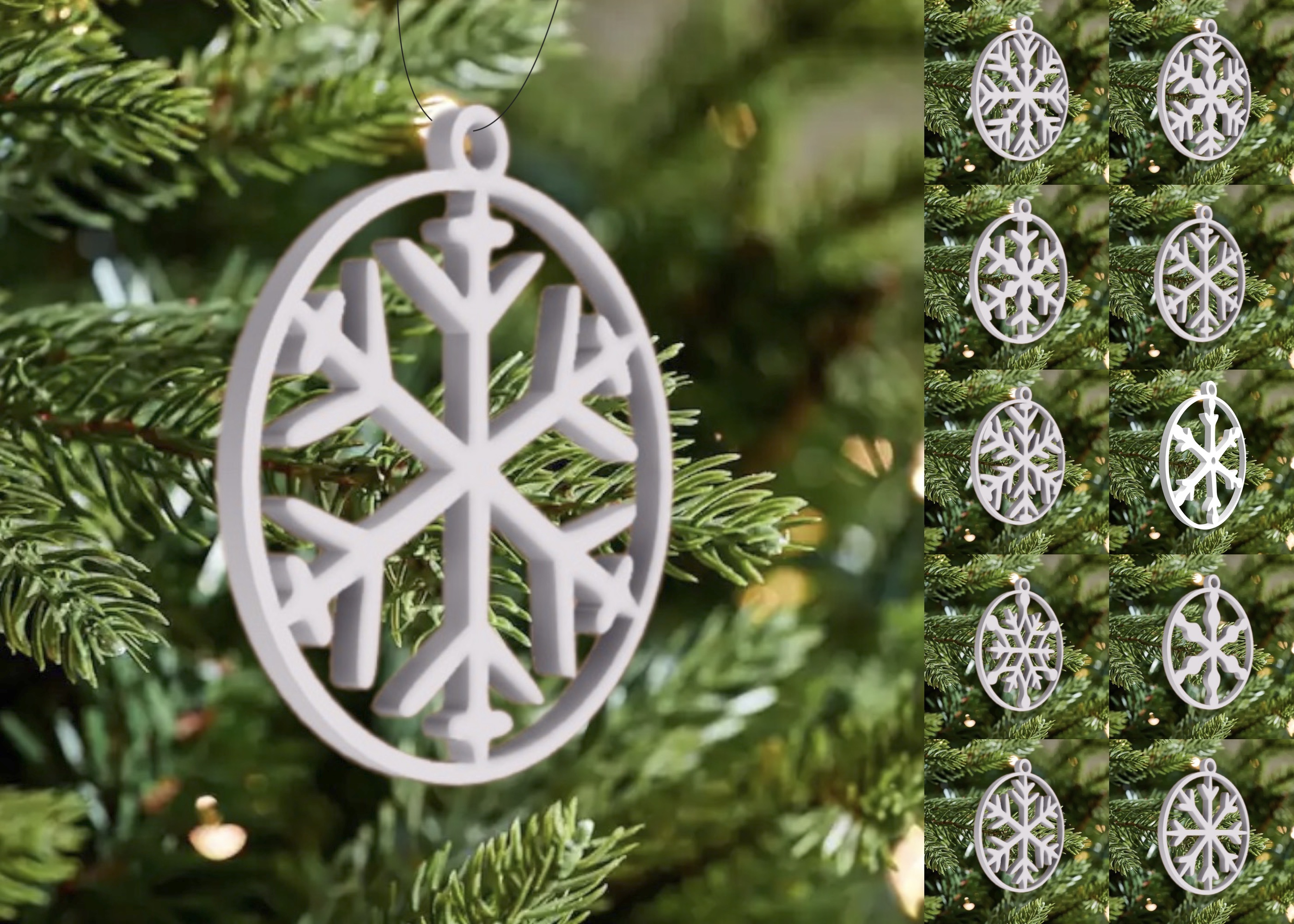 Christmas ornament/ball/decoration - snowflake S3.09