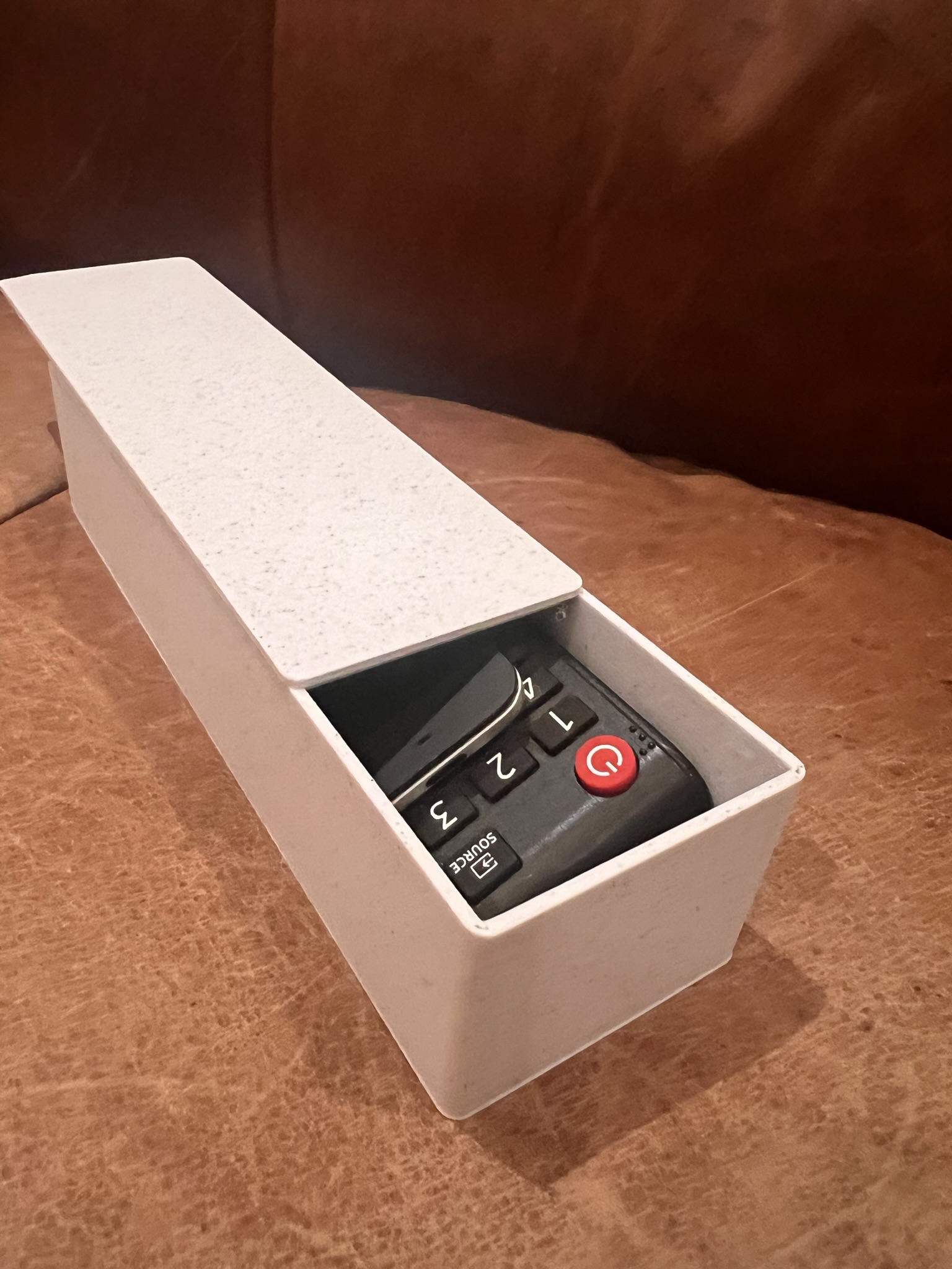 parametric TV remote holder box by Nicky Semenza Download free STL model