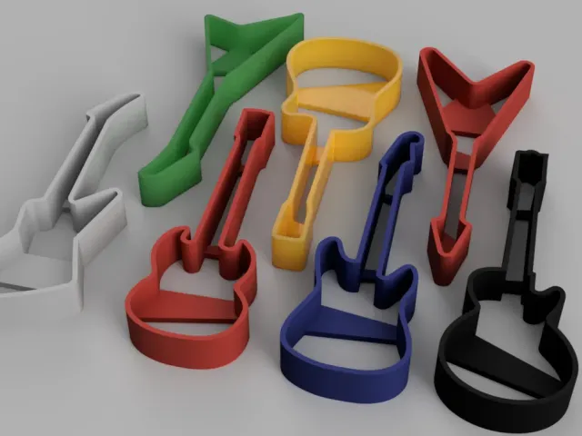 Guitar cookie cutters
