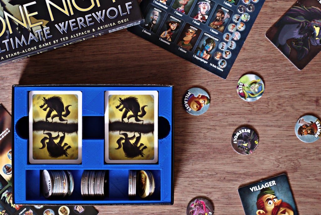 One Night Ultimate Werewolf game box insert