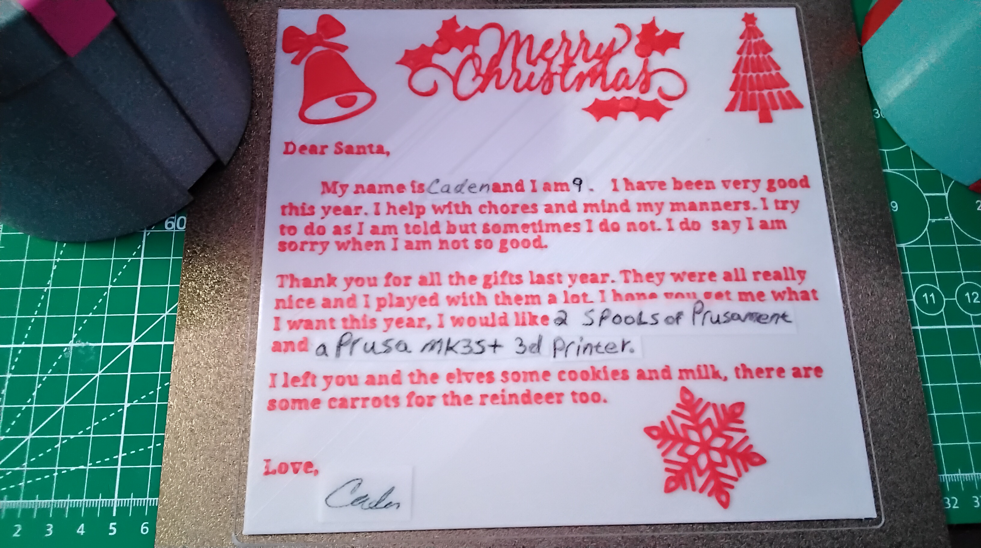 Kid s note to Santa by DaddyWazzy TheCreator Download free STL model