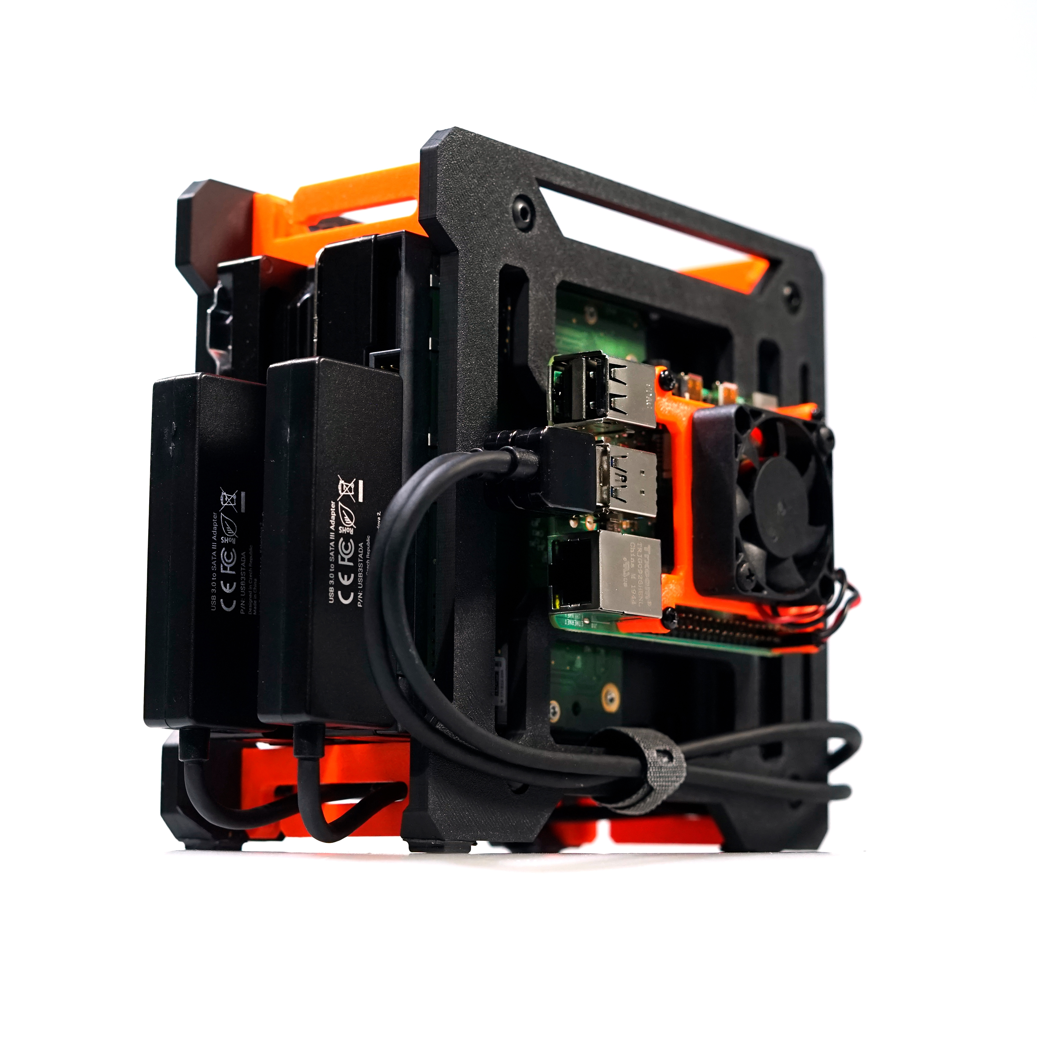 TerraPi Extreme Duo open frame case for Raspberry Pi and 2x 3,5" HDD drives
