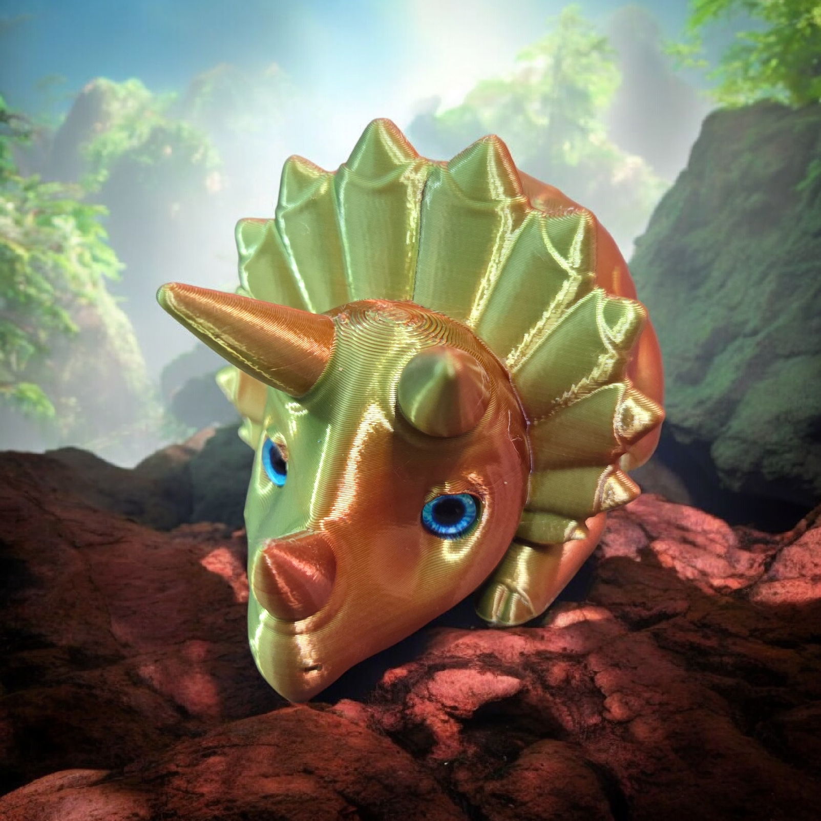 Triceratops - 6mm glass eye compatible