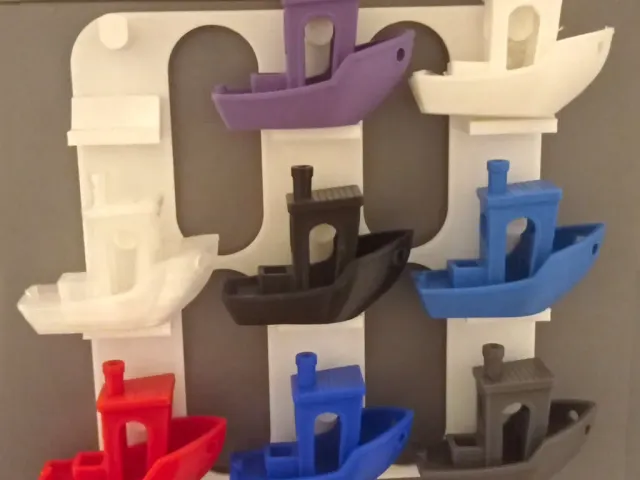 3D Benchy Wall Mount Display Dock 3 x 3