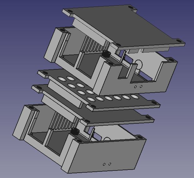 RockPi E Case (Optional for DC/RS-232 Hat and DIN rail)