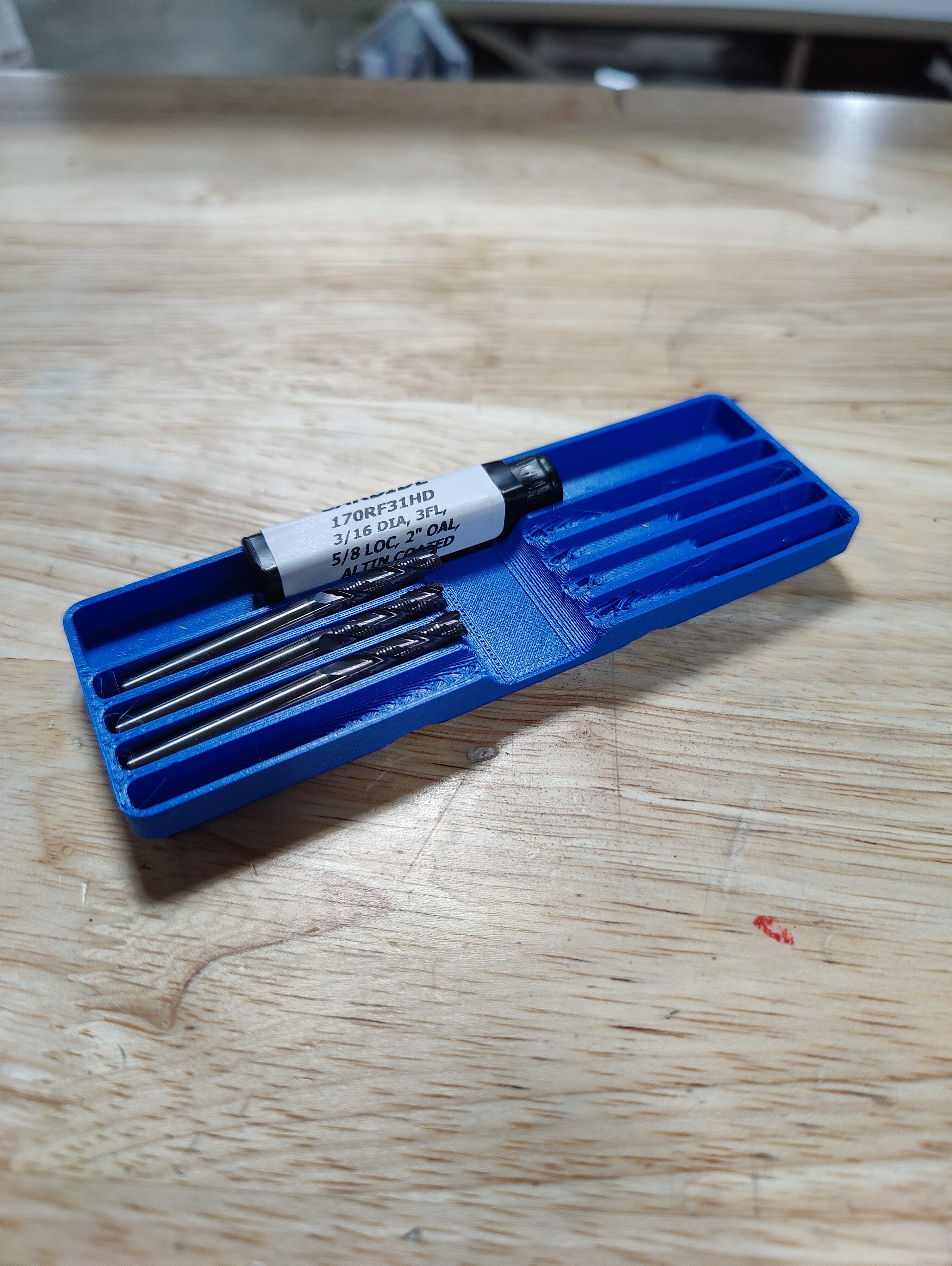 Gridfinity 3/16 (4mm) Endmill Holder
