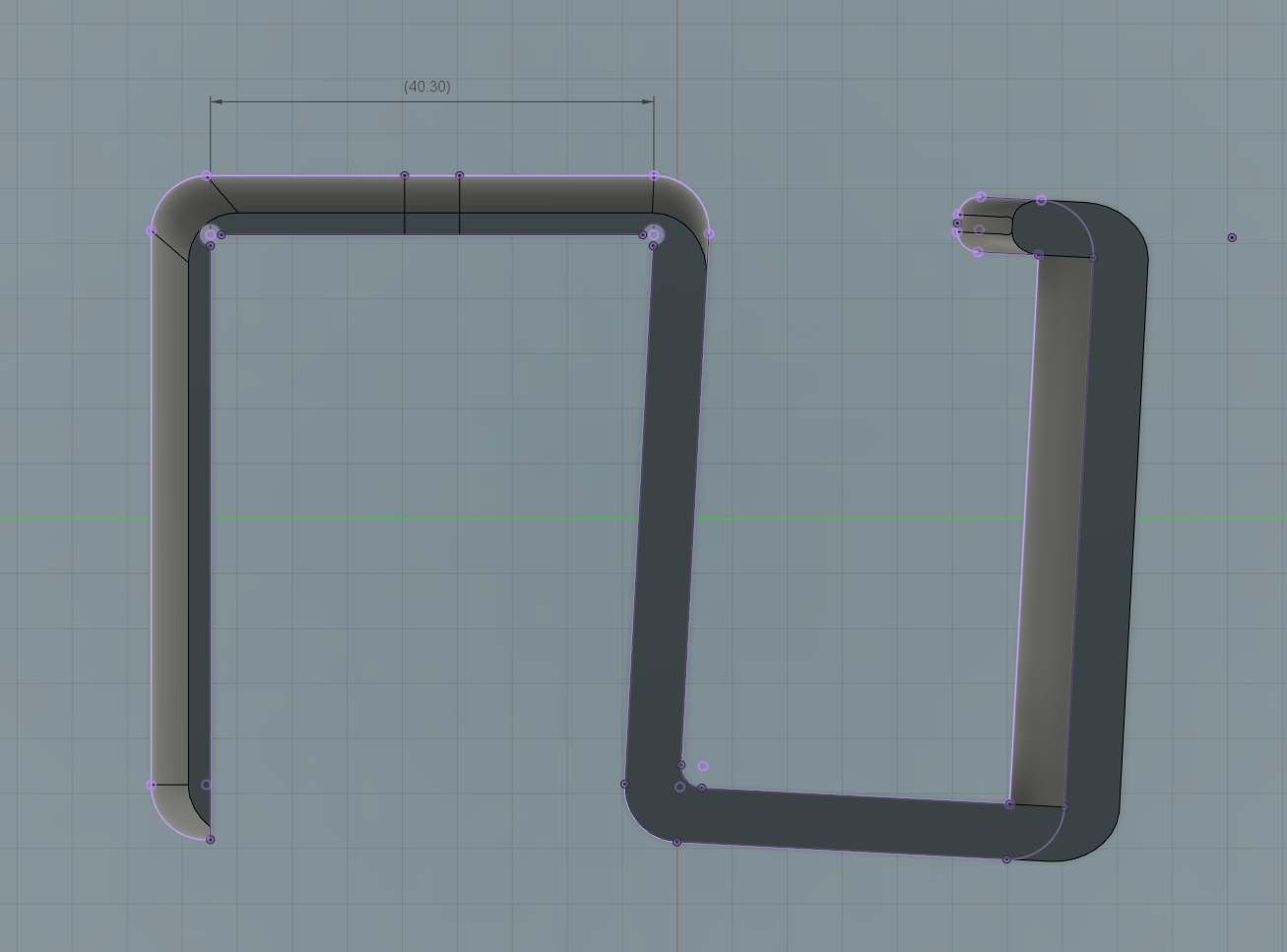 Headphone Table Hook REMIXED to 40mm 3D model thumbnail