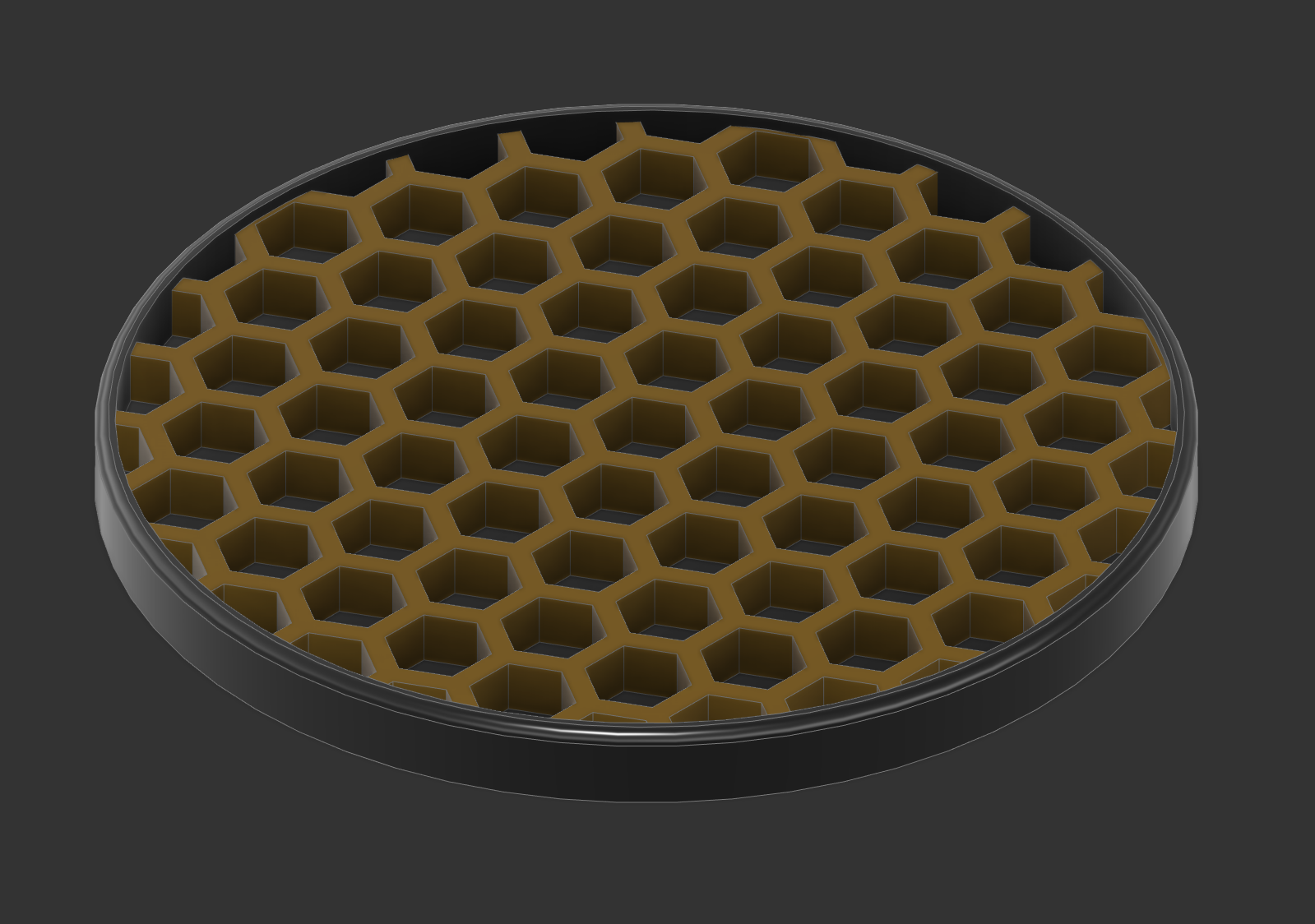 coaster hexagonal pattern
